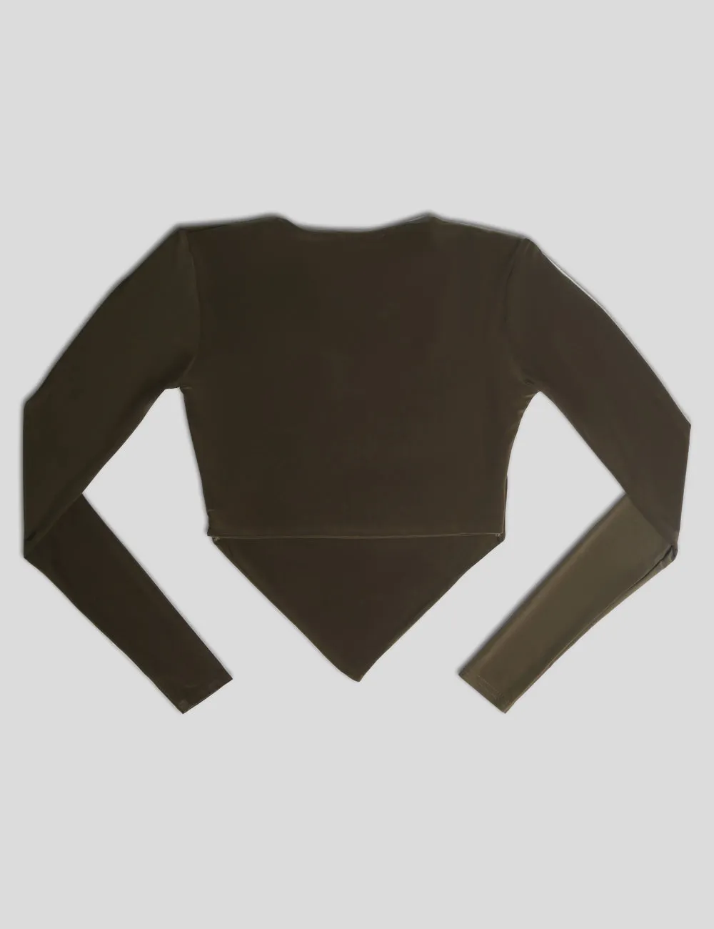 ASYMETRIC CUT OUT DETAIL TOP KHAKI sold by Public Desire product image thumbnail 3