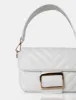 The Harlow White Quilted Buckled Grab Bag sold by Public Desire