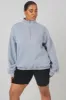 Curve Oversized Half Zip Pullover Pocket Front Sweatshirt Grey Marl sold by Public Desire