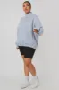 Curve Oversized Half Zip Pullover Pocket Front Sweatshirt Grey Marl sold by Public Desire