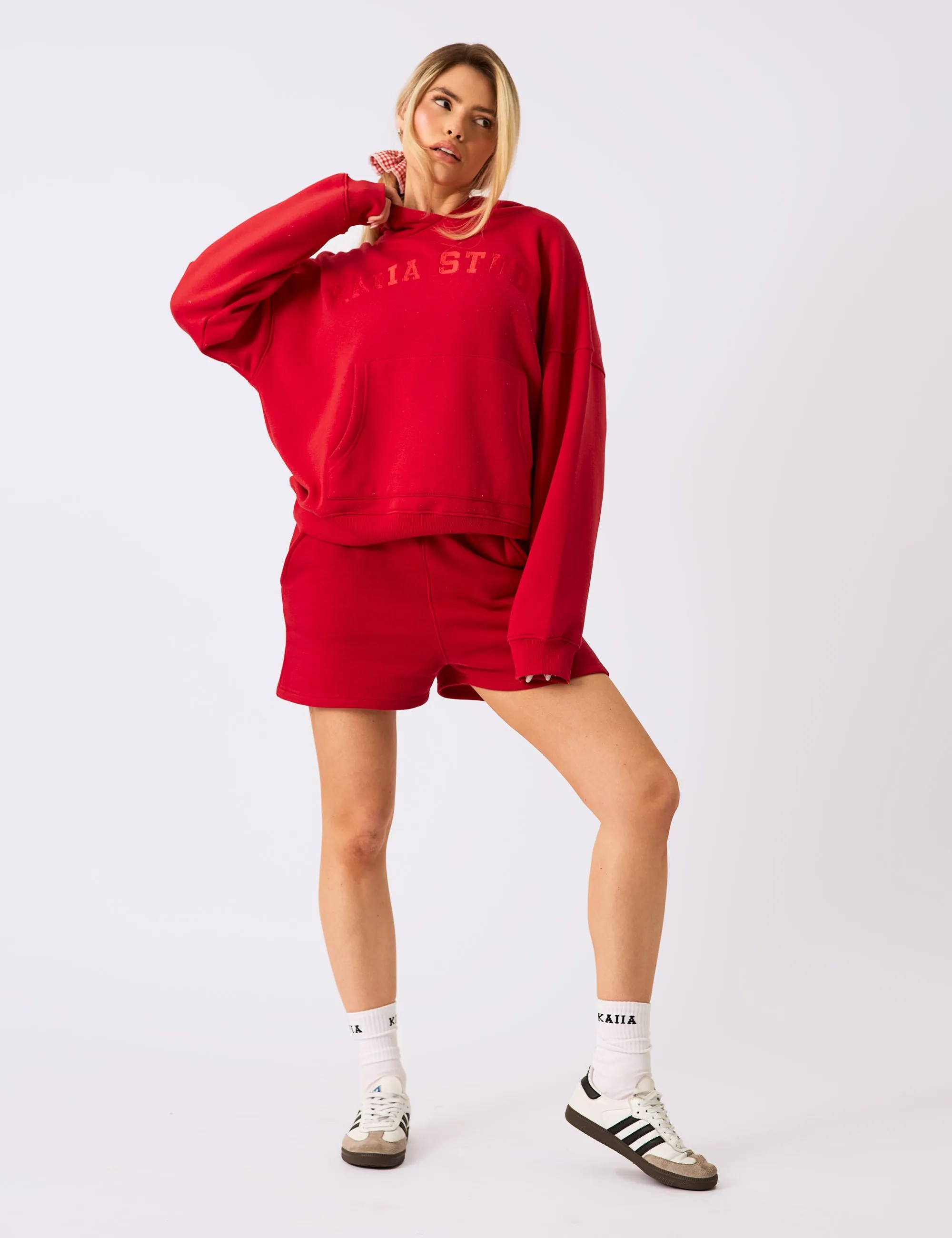 Kaiia Studio Oversized Hoodie Red sold by Public Desire product image thumbnail 4
