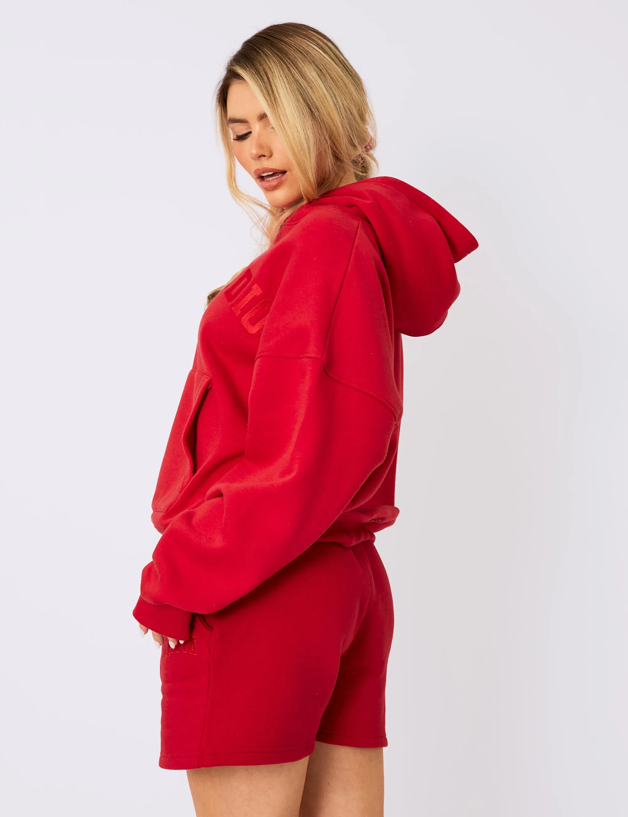Kaiia Studio Oversized Hoodie Red sold by Public Desire product image thumbnail 3