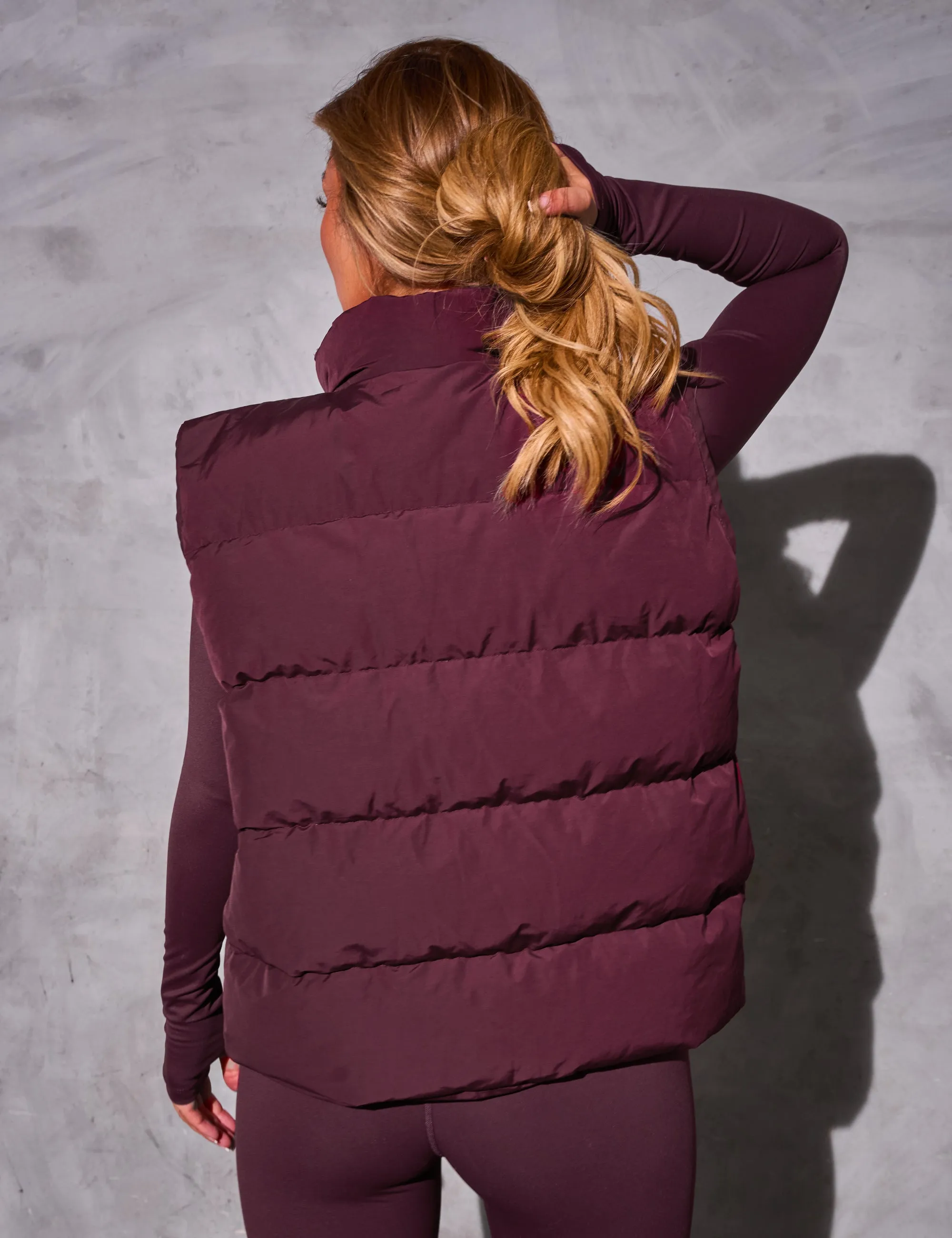 Kaiia Studio Padded Gilet Deep Burgundy sold by Public Desire product image thumbnail 2