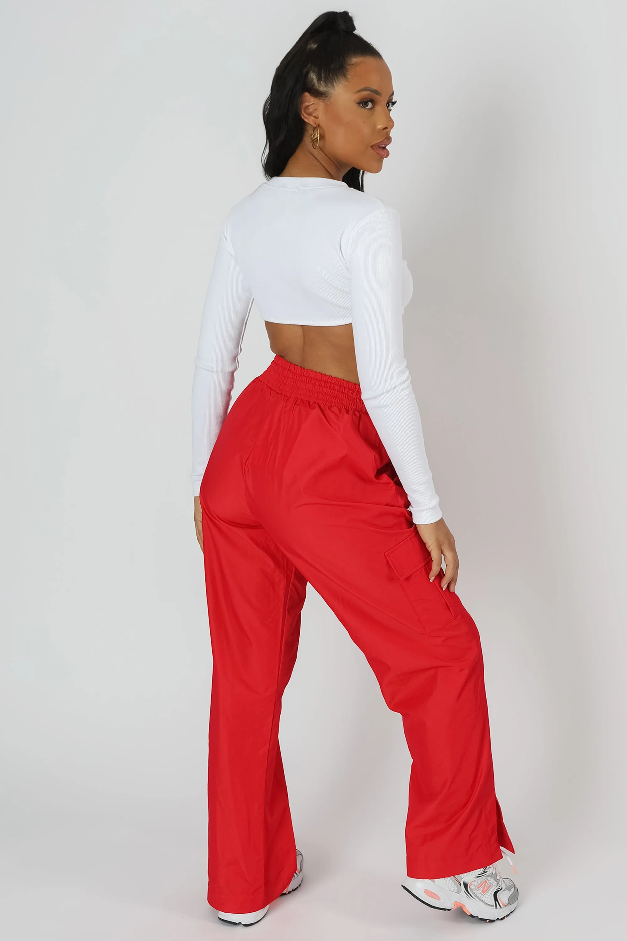 Zip Through Underbust Ribbed Top White sold by Public Desire product image thumbnail 4