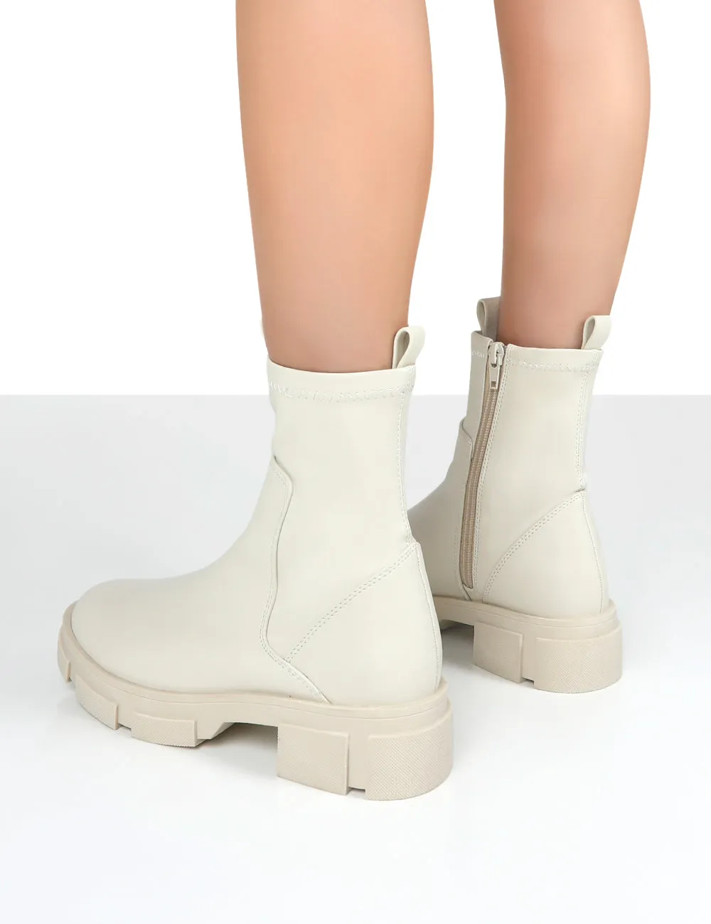 Treat White Drench Chunky Ankle Boots sold by Public Desire product image thumbnail 2