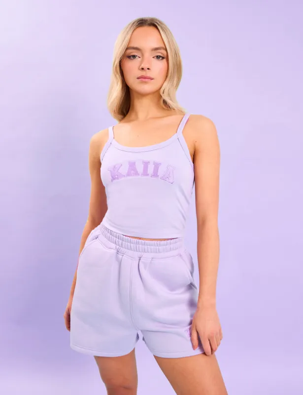 Kaiia Logo Cami Vest Top Lilac sold by Public Desire