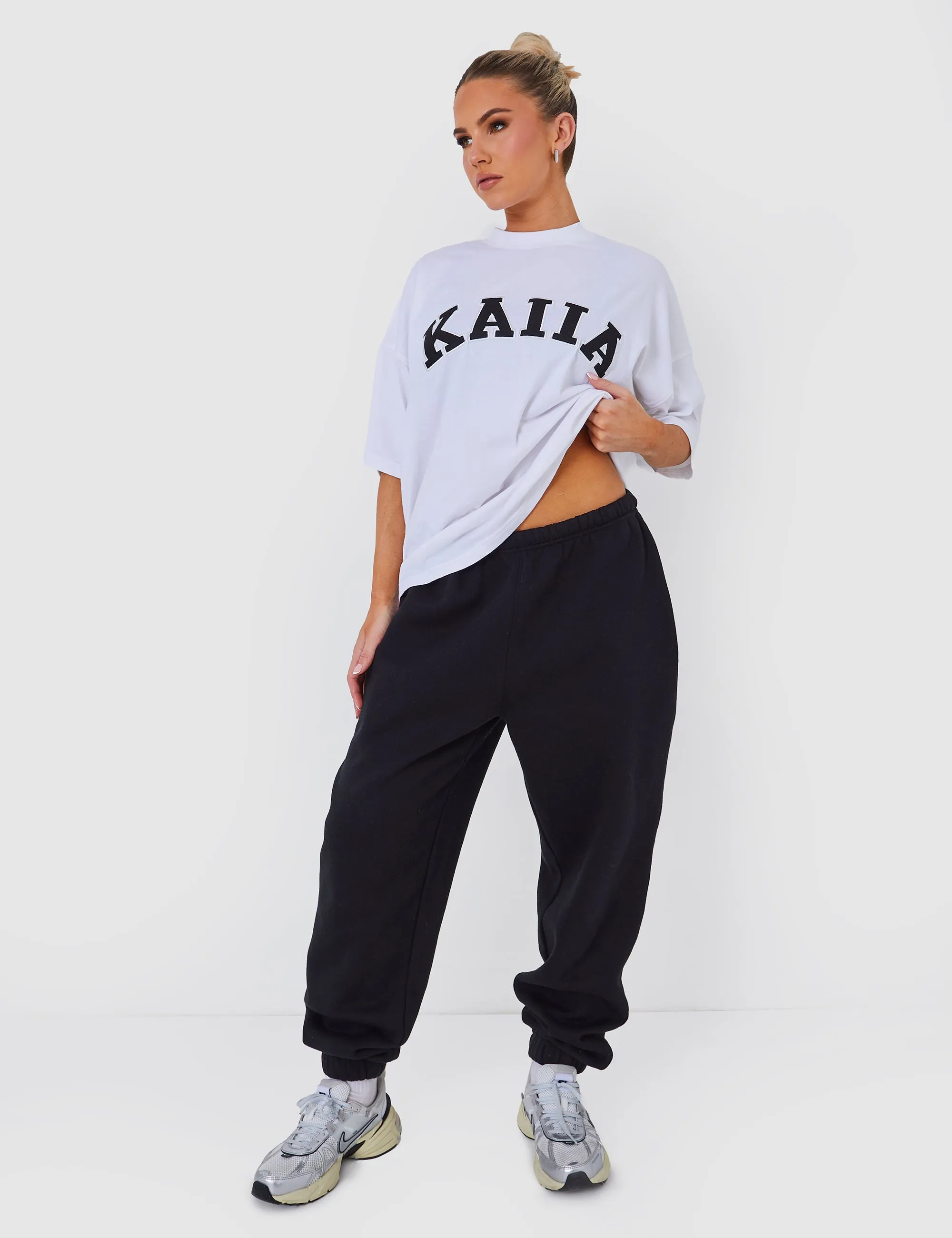 Kaiia Oversized T-shirt in White & Black sold by Public Desire product image thumbnail 2