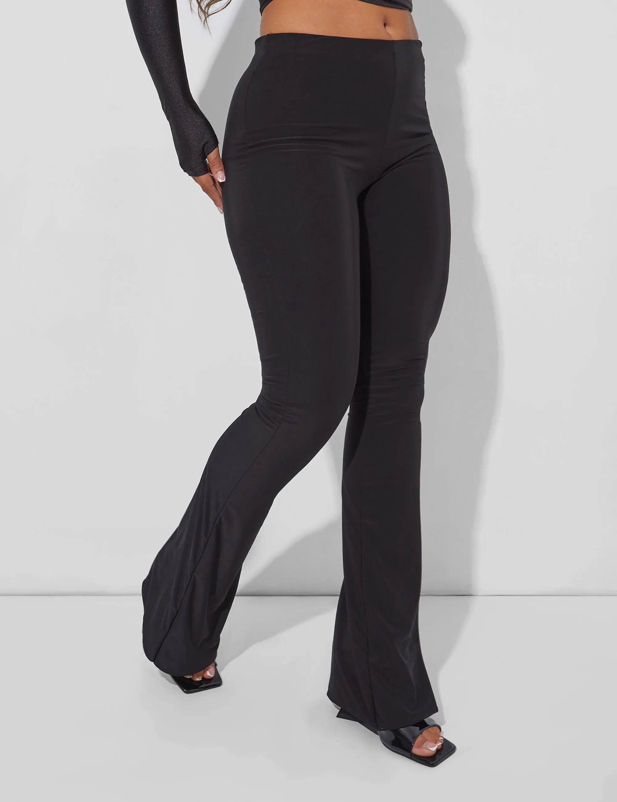 Slinky Flare Trousers Black sold by Public Desire product image thumbnail 2