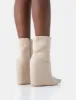 Getaway Beige Faux Suede Wedged Heeled Ankle Boot sold by Public Desire