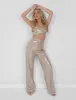 Sequin Bralet Crop Top Nude sold by Public Desire