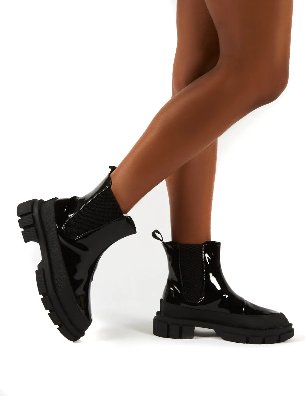 Fae Black Patent Ankle Boots sold by Public Desire product image thumbnail 3