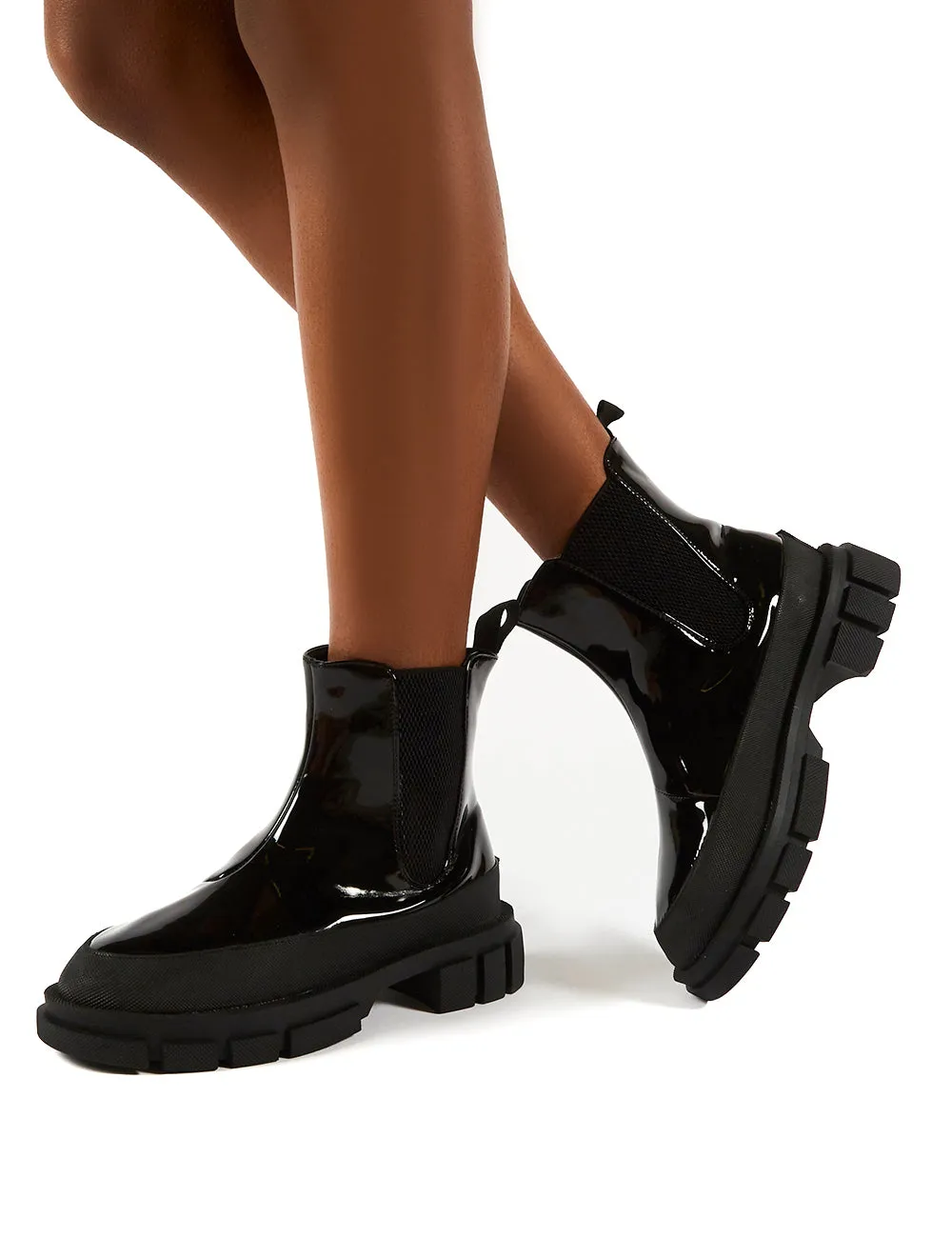 Fae Black Patent Ankle Boots sold by Public Desire product image thumbnail 4