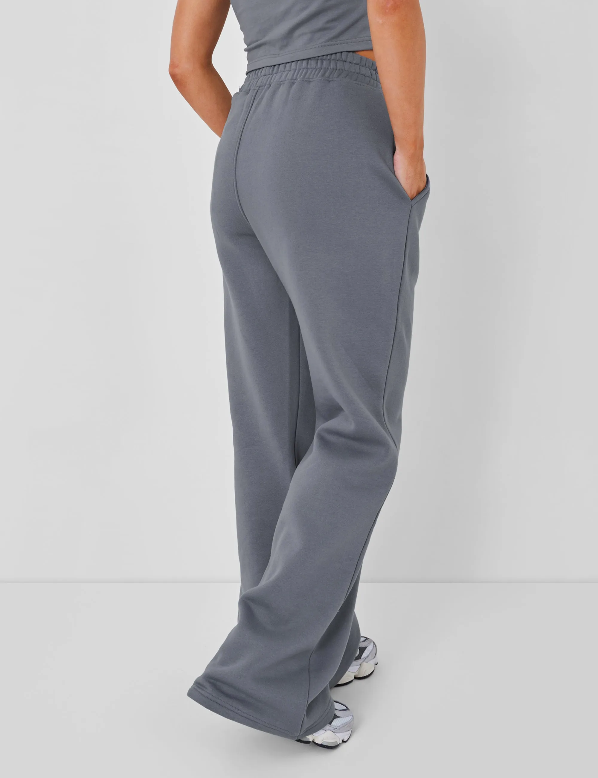 Kaiia Wide Leg Sweat Pants in Charcoal Grey sold by Public Desire product image thumbnail 5