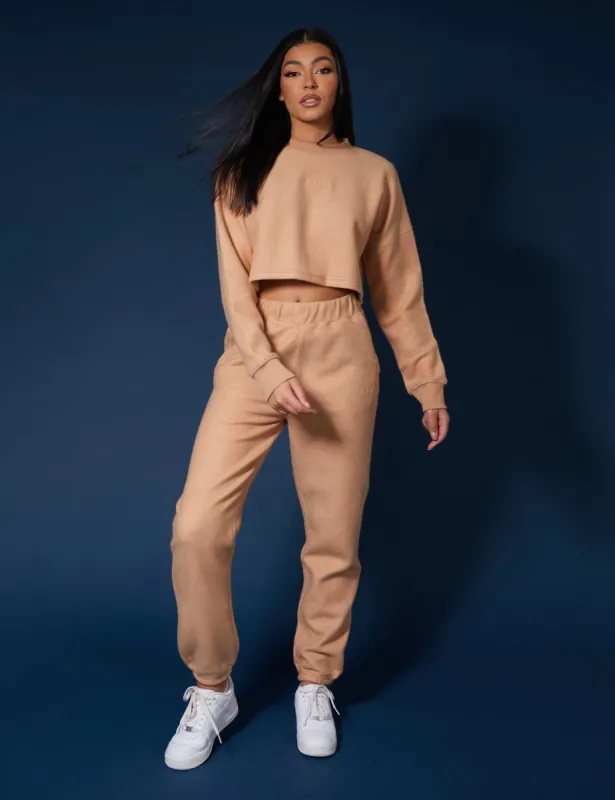 Kaiia Fluffy 90S Joggers Camel sold by Public Desire