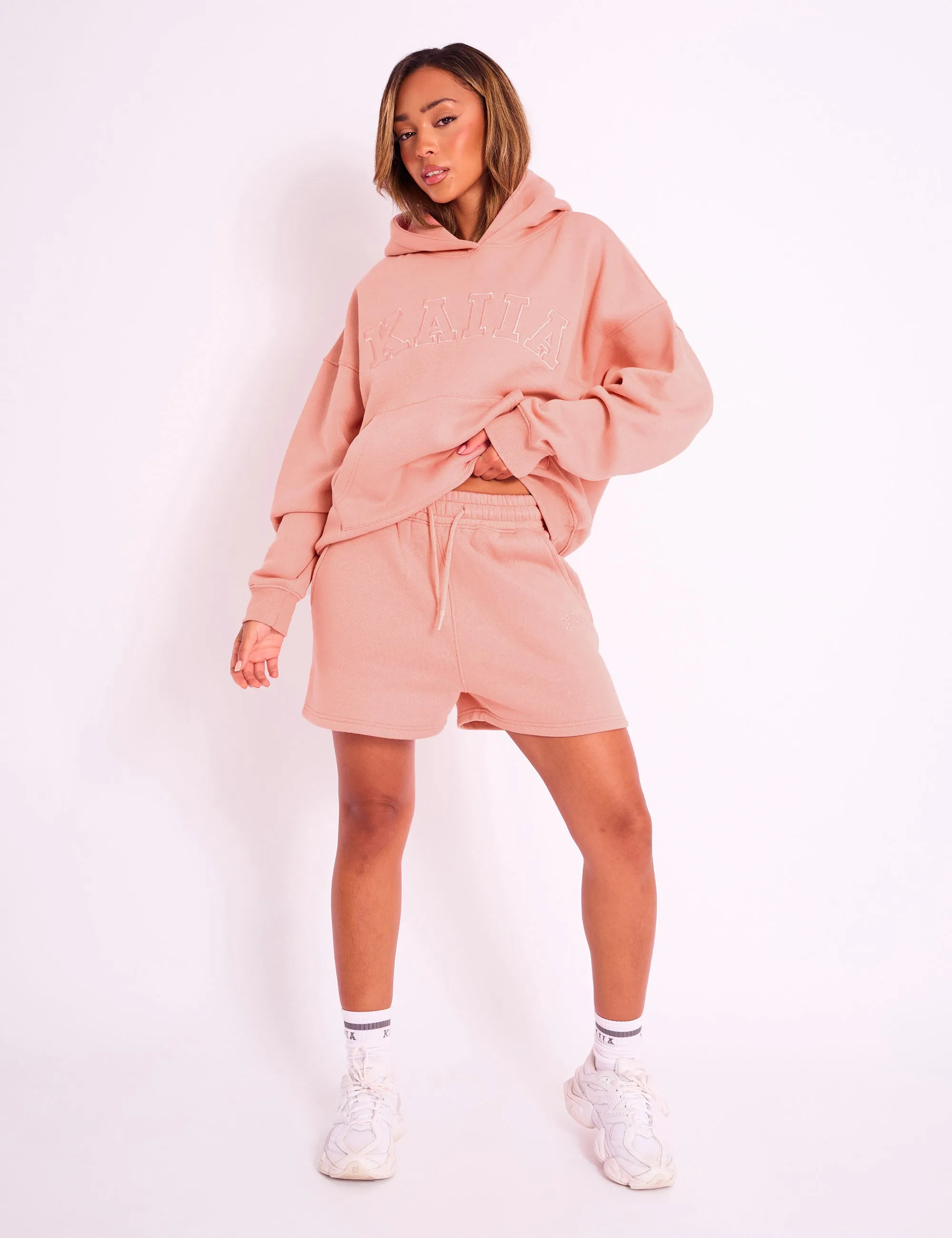 Kaiia Slogan Oversized Hoodie Coral sold by Public Desire product image thumbnail 4