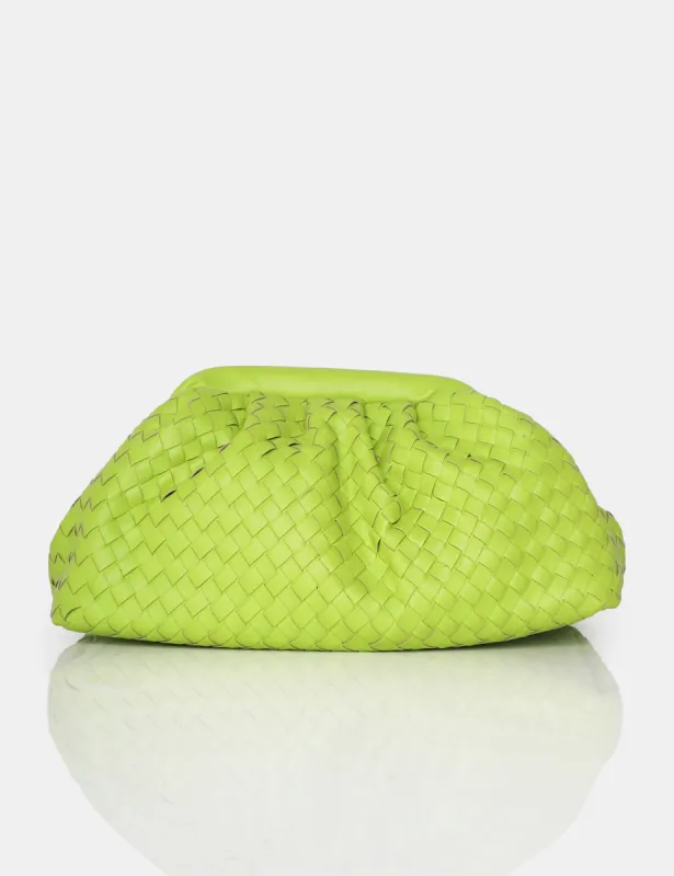 The Project Lime Woven Pu Bag Clutch Bags sold by Public Desire