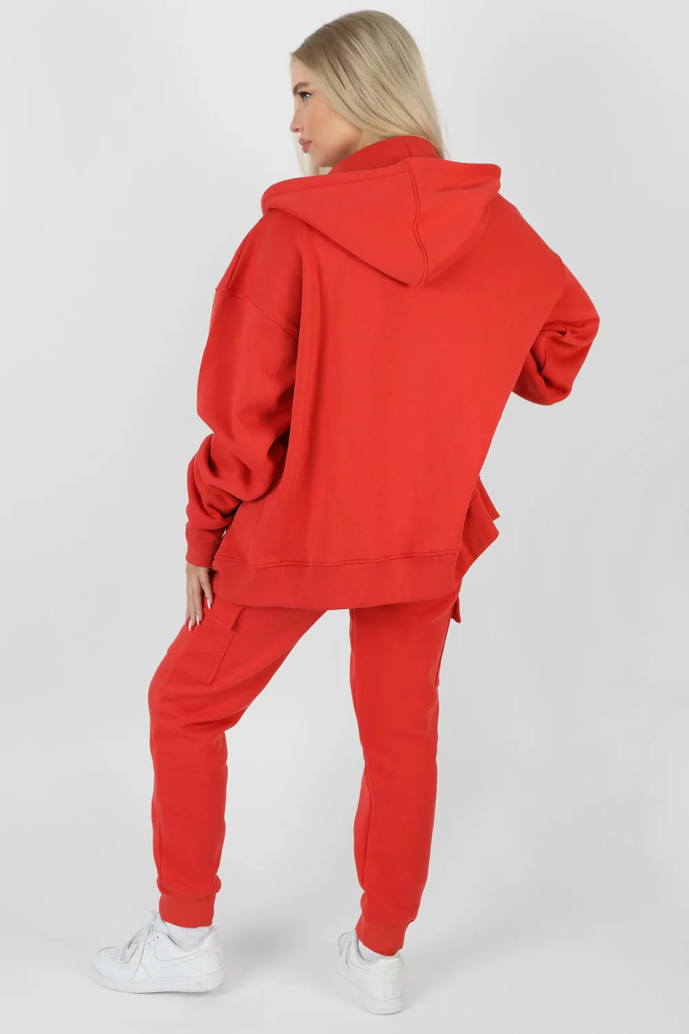 Oversized Zip Through Hoodie Red sold by Public Desire product image thumbnail 3