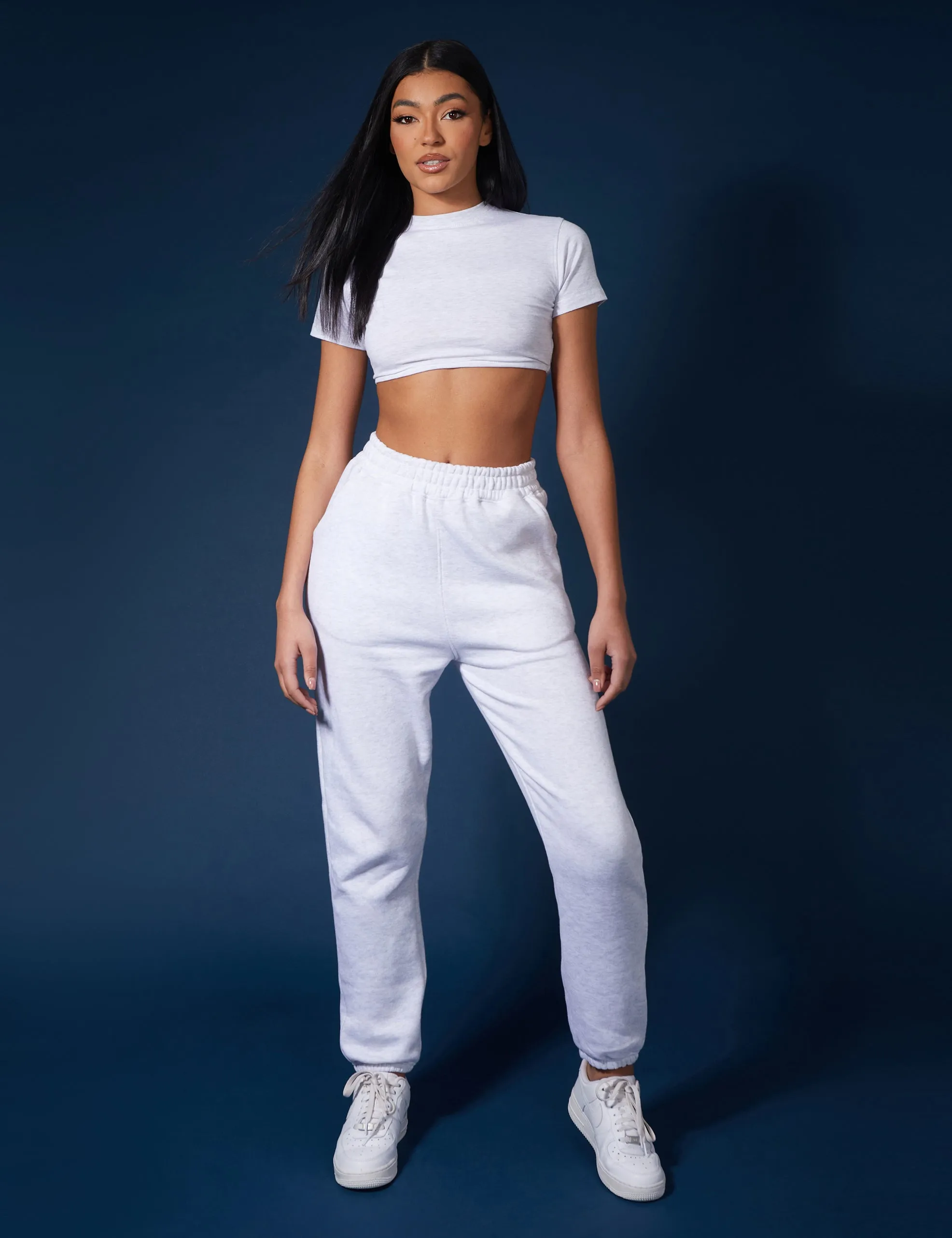 Ultimate Short Sleeve Underbust T-Shirt Oatmeal Marl sold by Public Desire