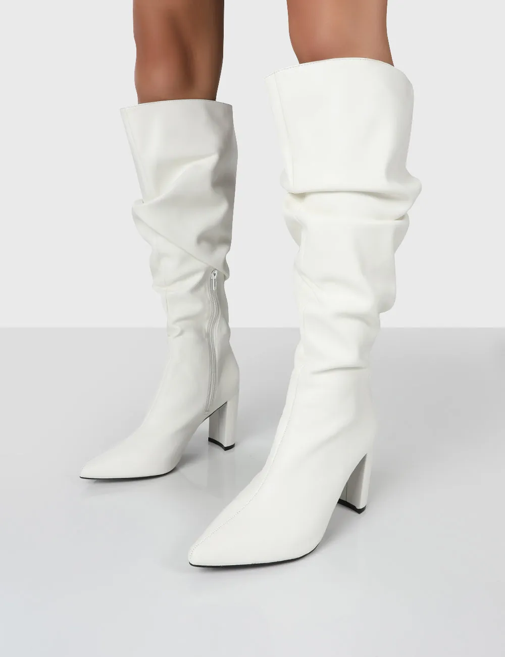 Mine Knee High Boots in White sold by Public Desire product image thumbnail 3