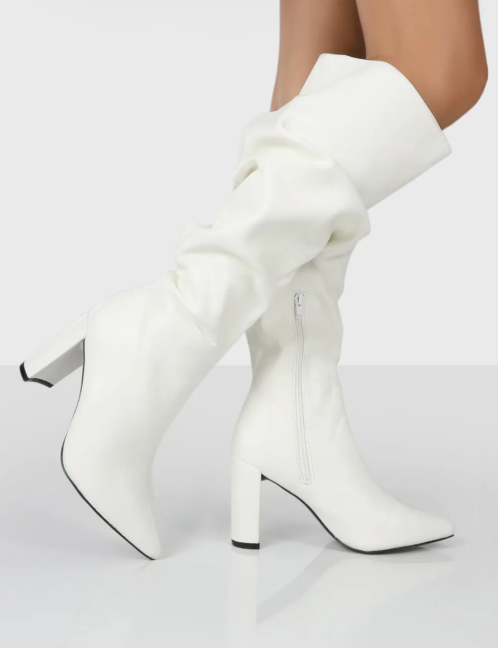 Mine Knee High Boots in White sold by Public Desire product image thumbnail 4