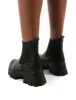 Attain Black PU Chunky Sole Ankle Boots sold by Public Desire