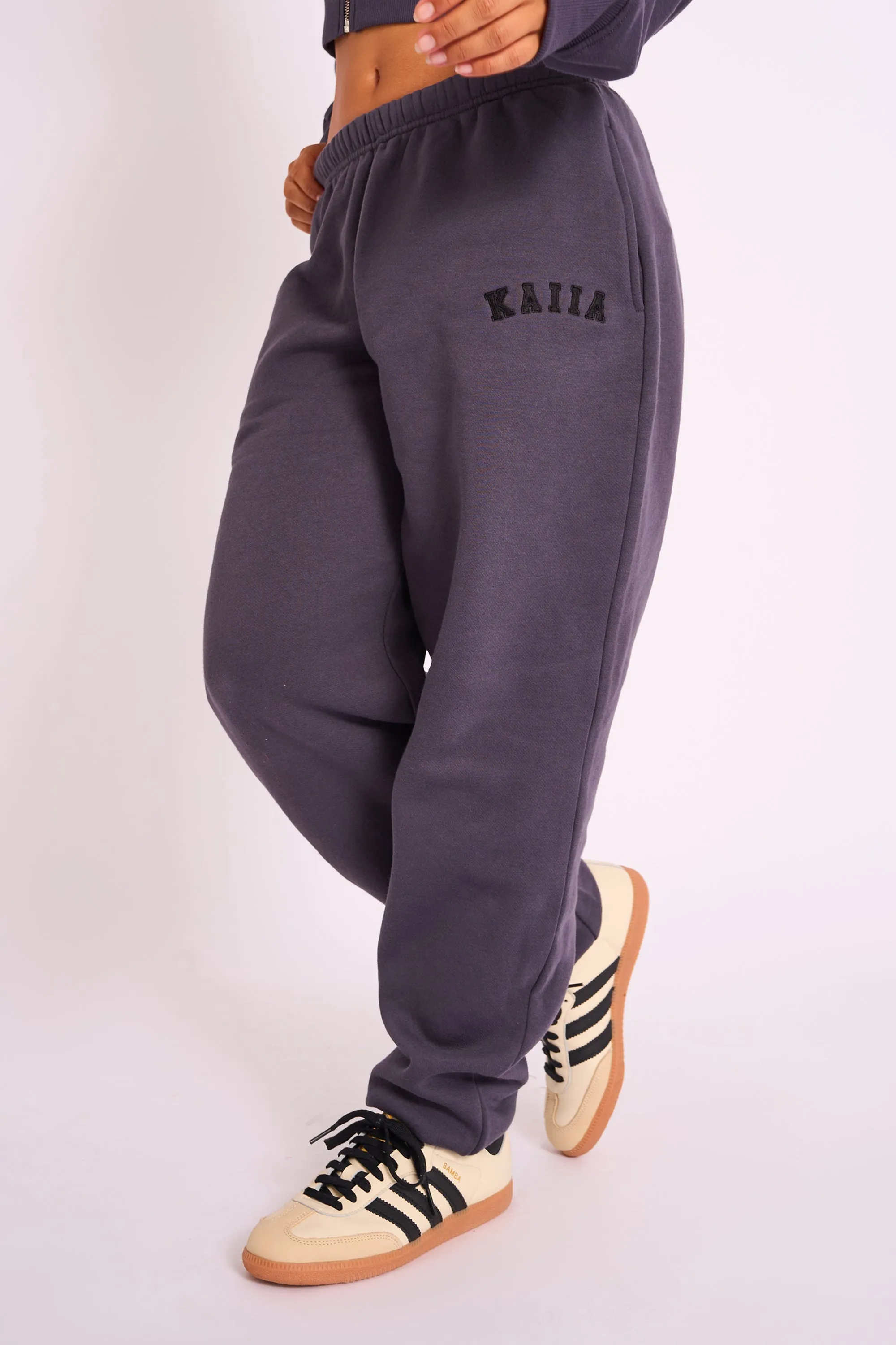 Kaiia Logo Cuffed Joggers Dark Grey sold by Public Desire product image thumbnail 2