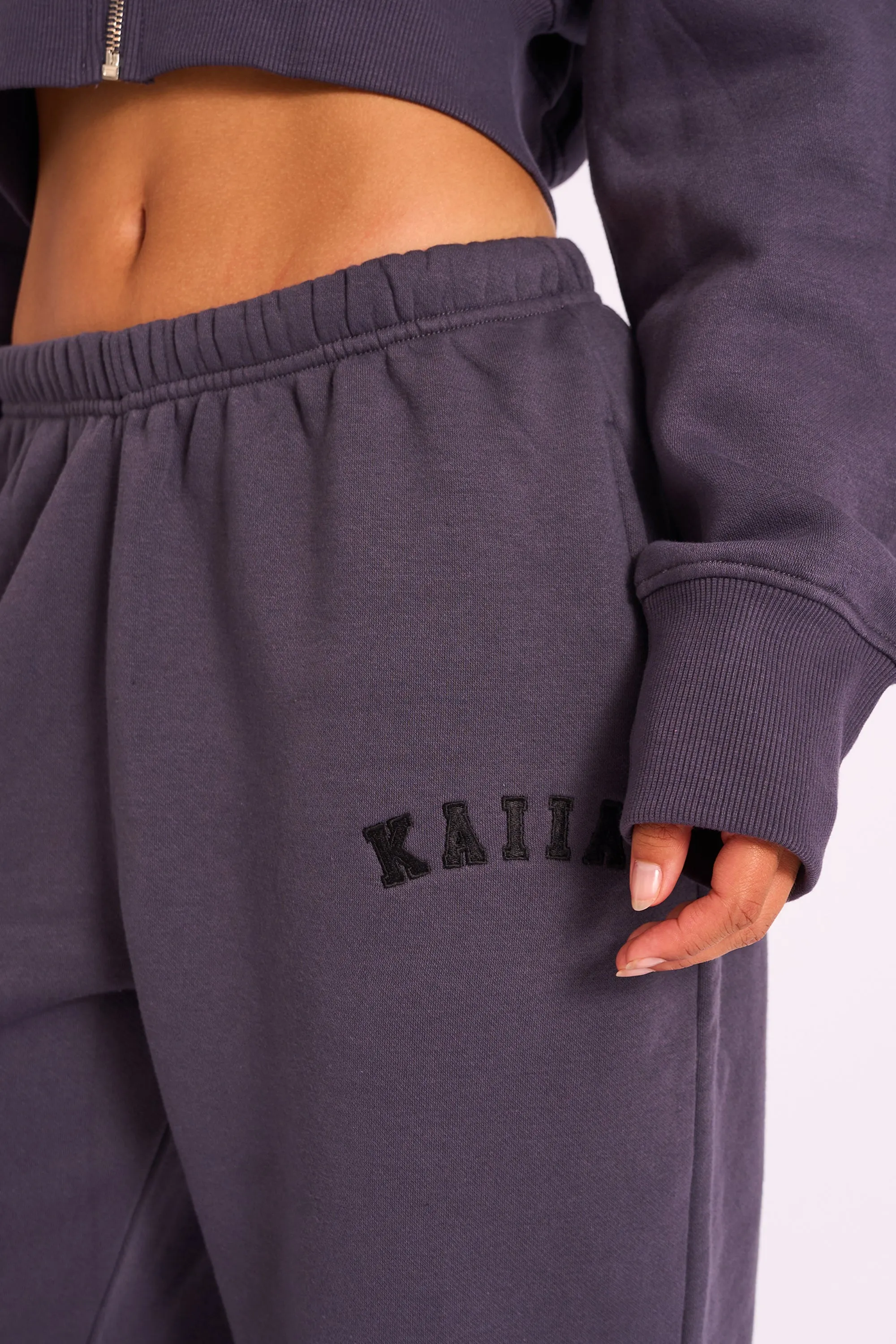 Kaiia Logo Cuffed Joggers Dark Grey sold by Public Desire product image thumbnail 3