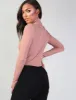 Pink Rib Roll Neck Top sold by Public Desire