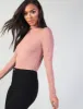 Pink Rib Roll Neck Top sold by Public Desire