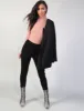 Pink Rib Roll Neck Top sold by Public Desire