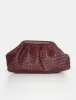 The Project Burgundy Woven Pu Clutch Bags sold by Public Desire