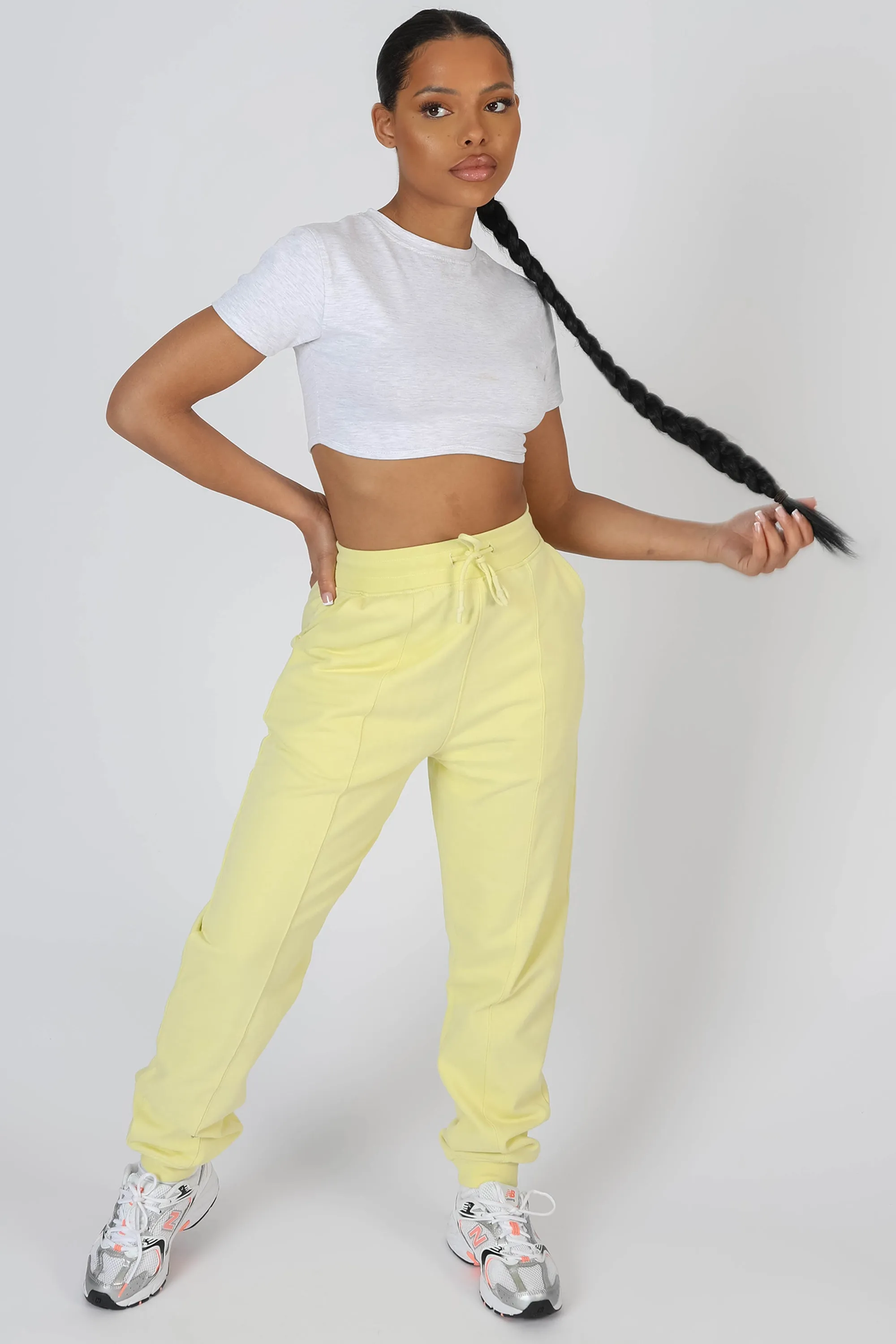 Seam Front 90S Jogger Lemon sold by Public Desire