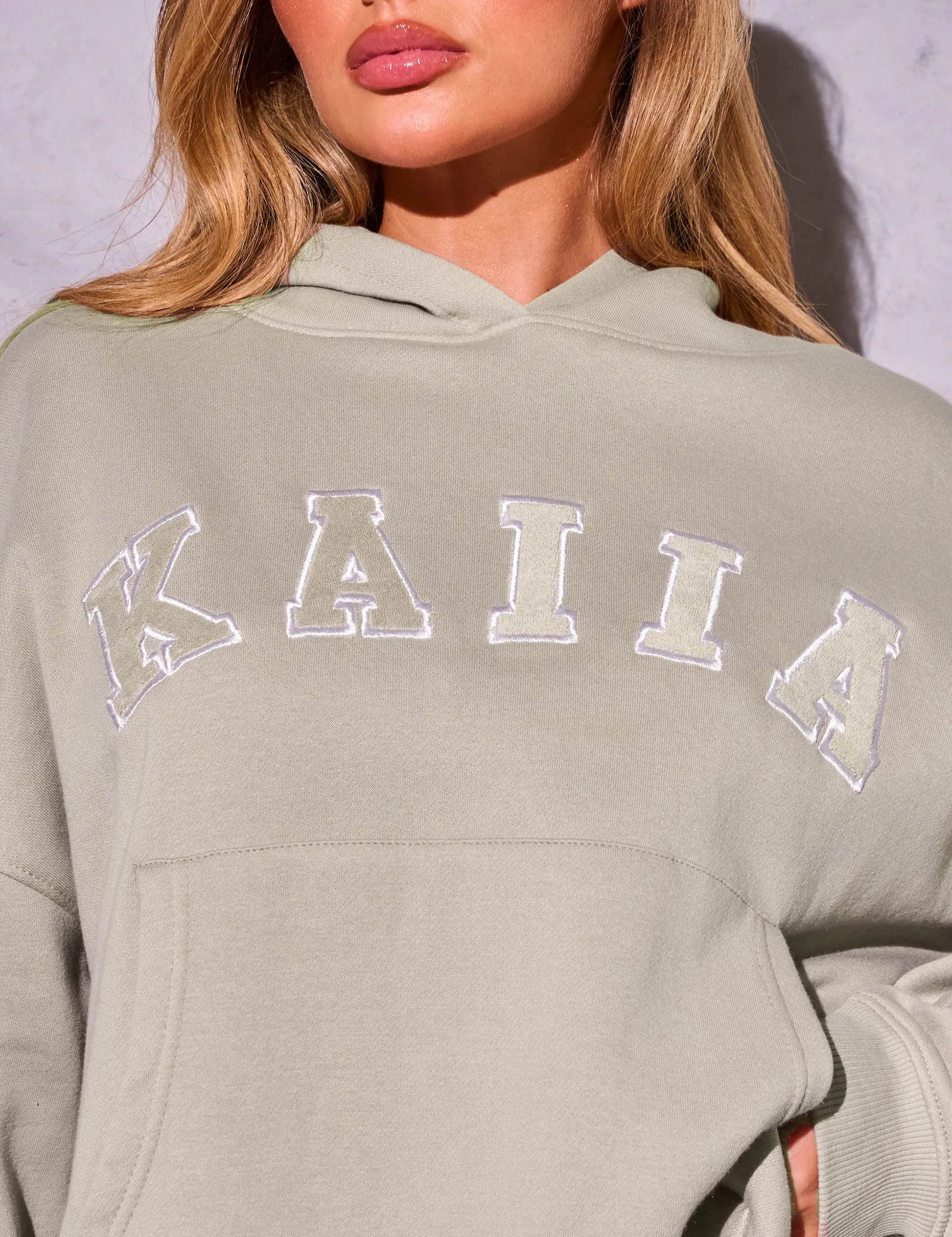 Kaiia Slogan Oversized Hoodie Stone sold by Public Desire product image thumbnail 2