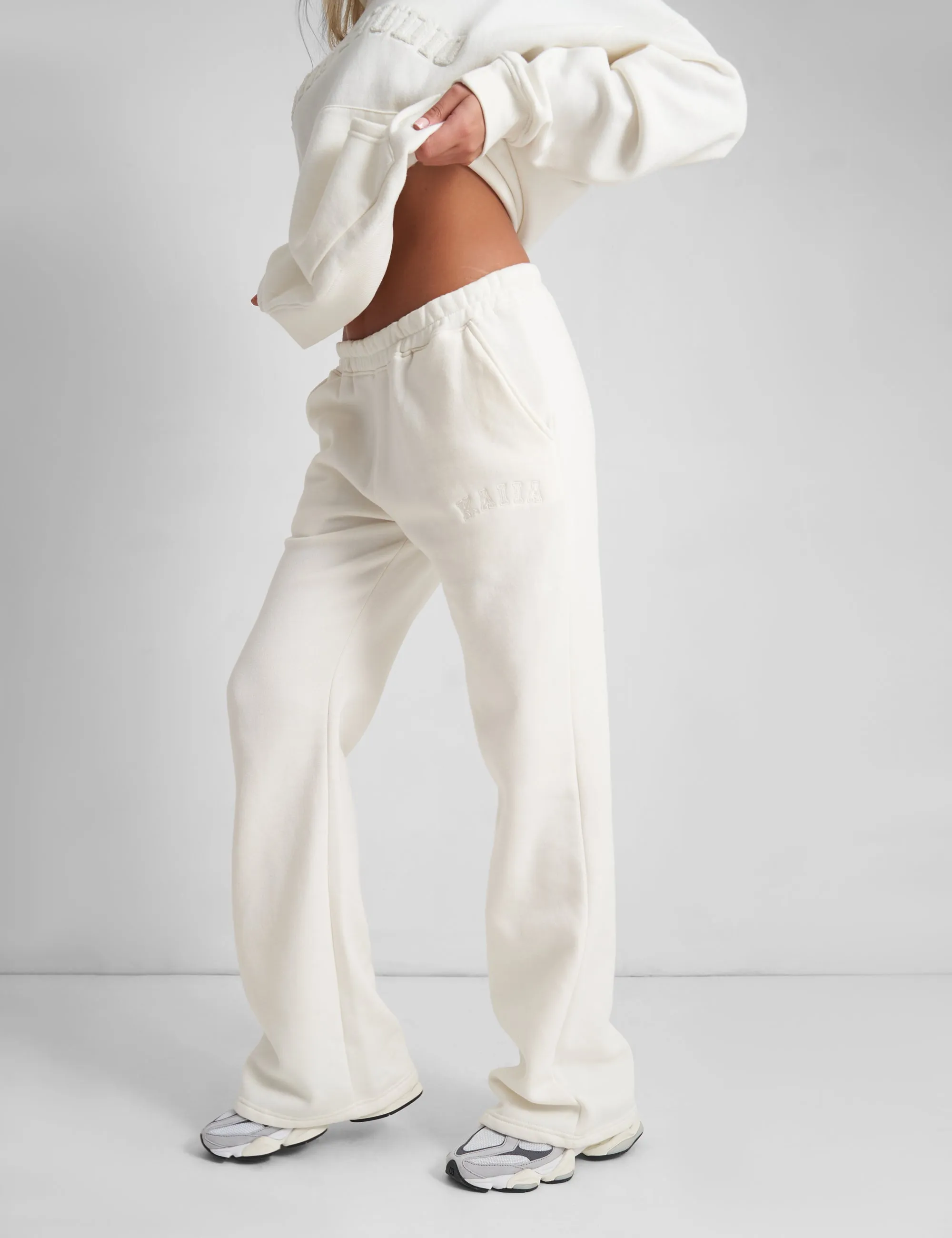 Kaiia Wide Leg Sweat Pants in Vanilla sold by Public Desire product image thumbnail 2