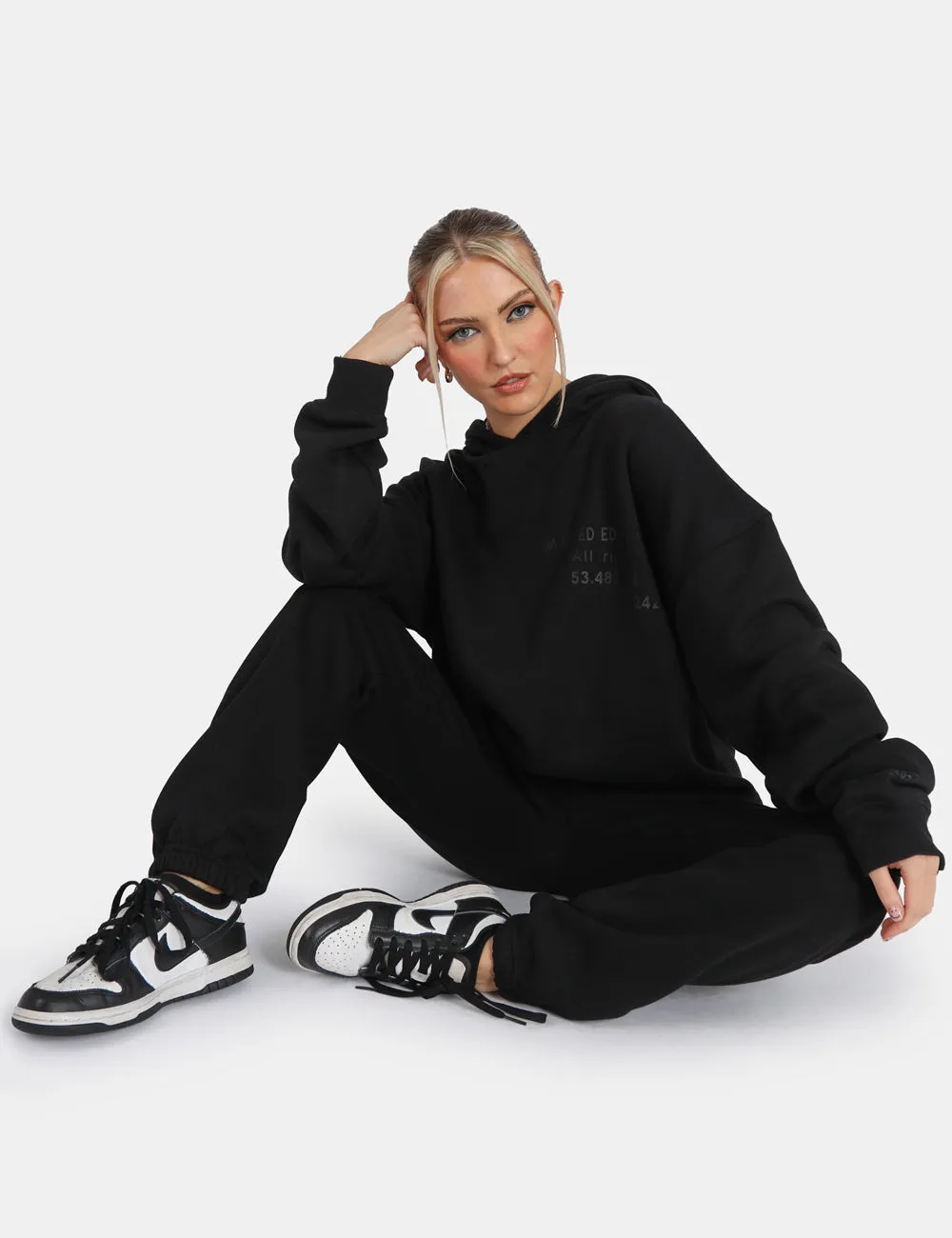 Oversized Text Detail Hoodie Black sold by Public Desire product image thumbnail 3