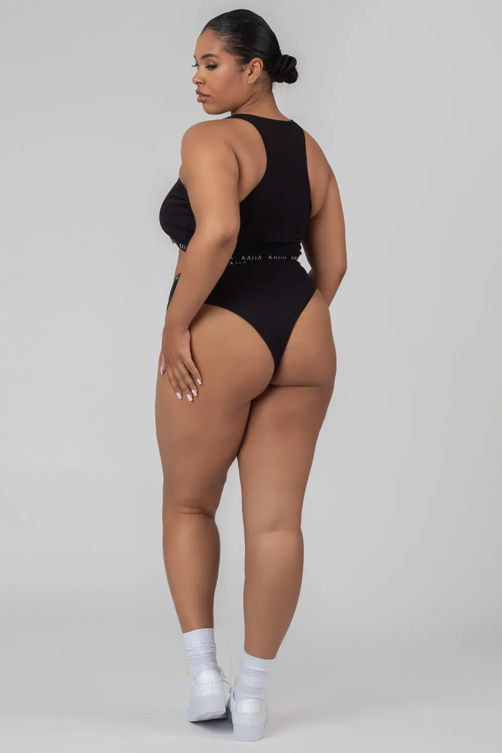 Curve Kaiia Elastic Scoop Neck Bra Black sold by Public Desire product image thumbnail 4
