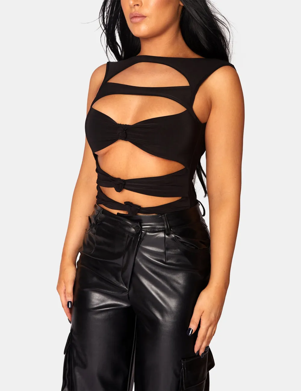 Cut Away Slinky Bodysuit Black sold by Public Desire product image thumbnail 4