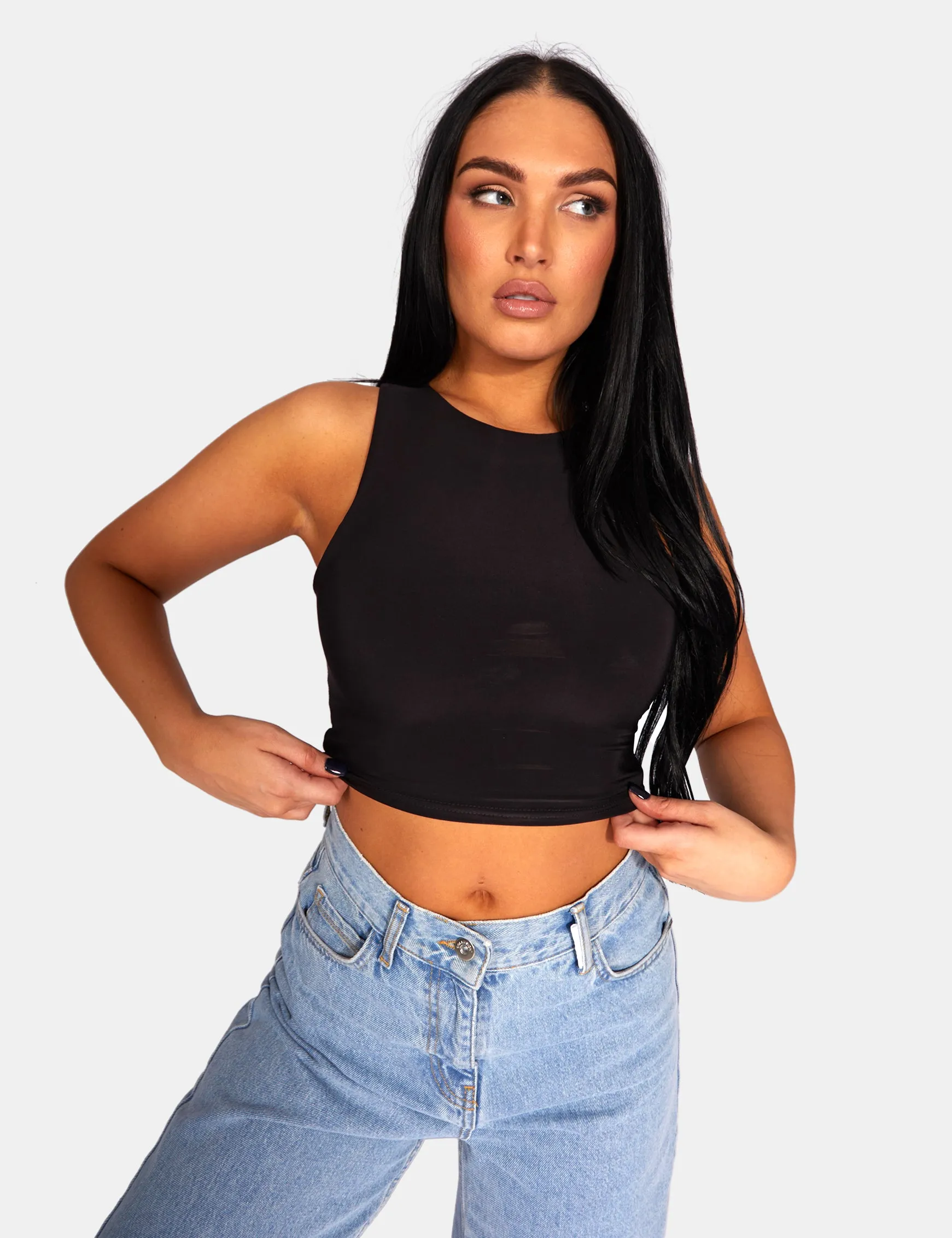 Slinky Racer Top Black sold by Public Desire