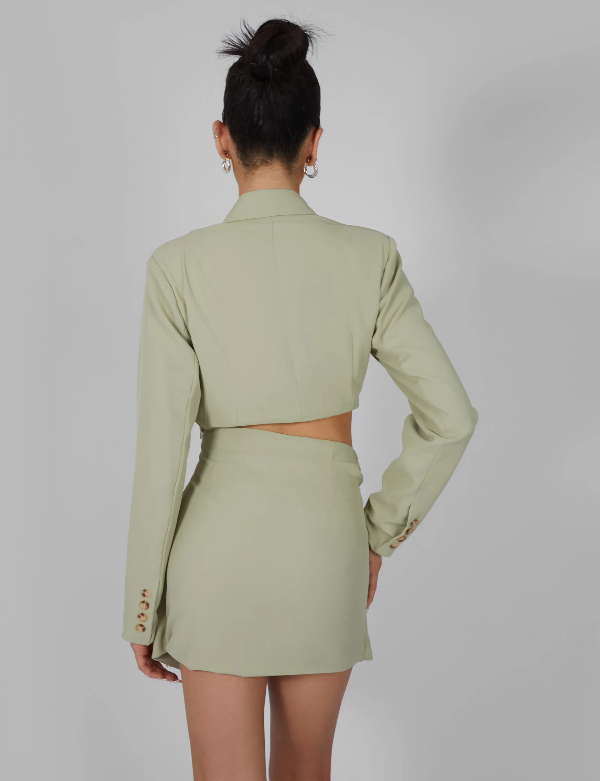 Twist Front Blazer Dress Sage sold by Public Desire product image thumbnail 5