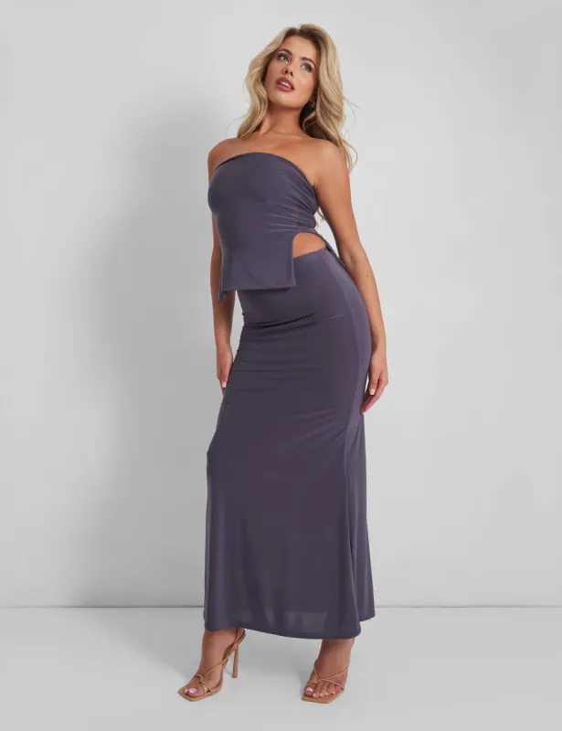 Kaiia Maxi Skirt Co Ord Charcoal sold by Public Desire