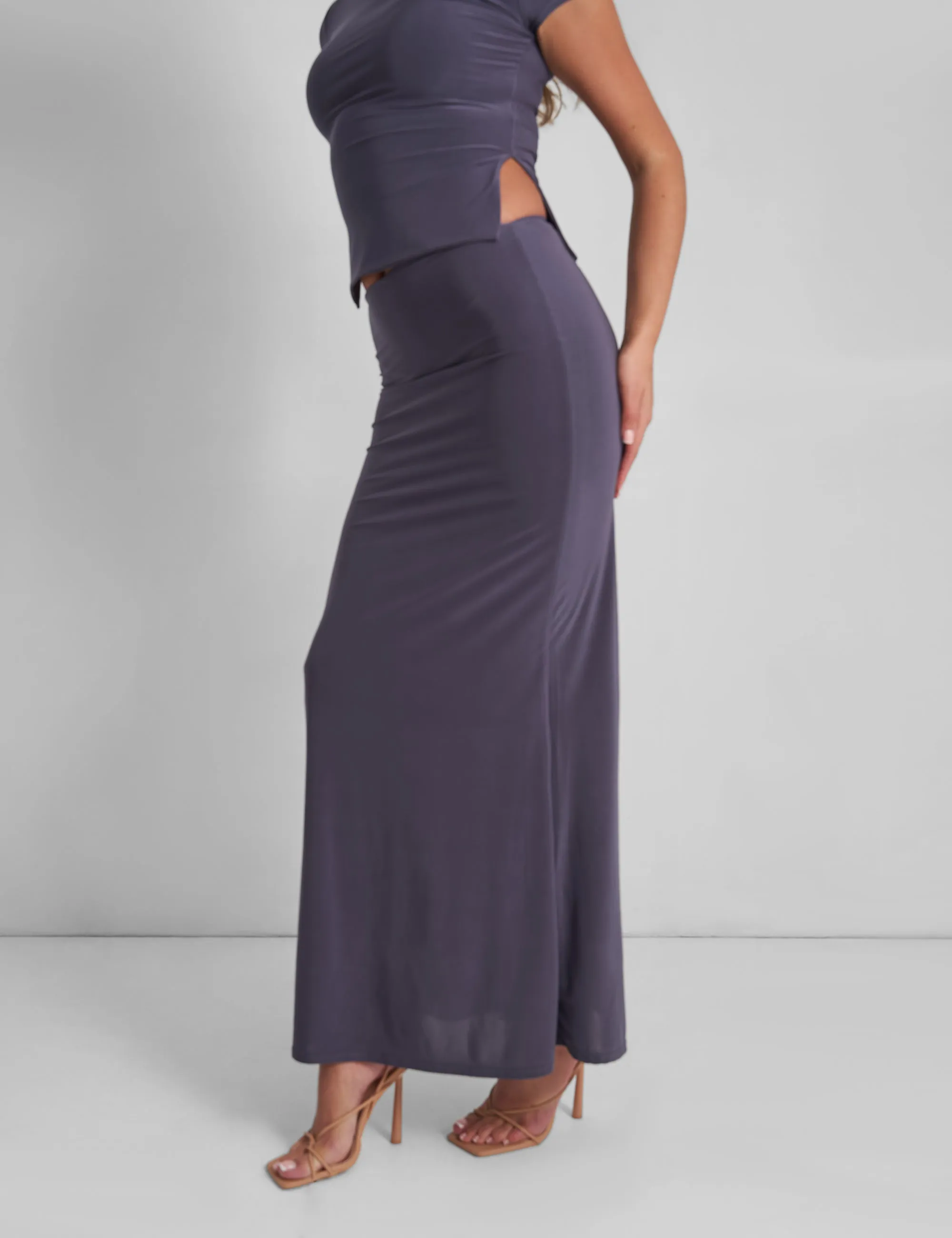 Kaiia Maxi Skirt Co Ord Charcoal sold by Public Desire product image thumbnail 3