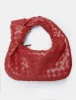 The Blame Red Woven Pu Knot Detail Mini Pu Bag sold by Public Desire