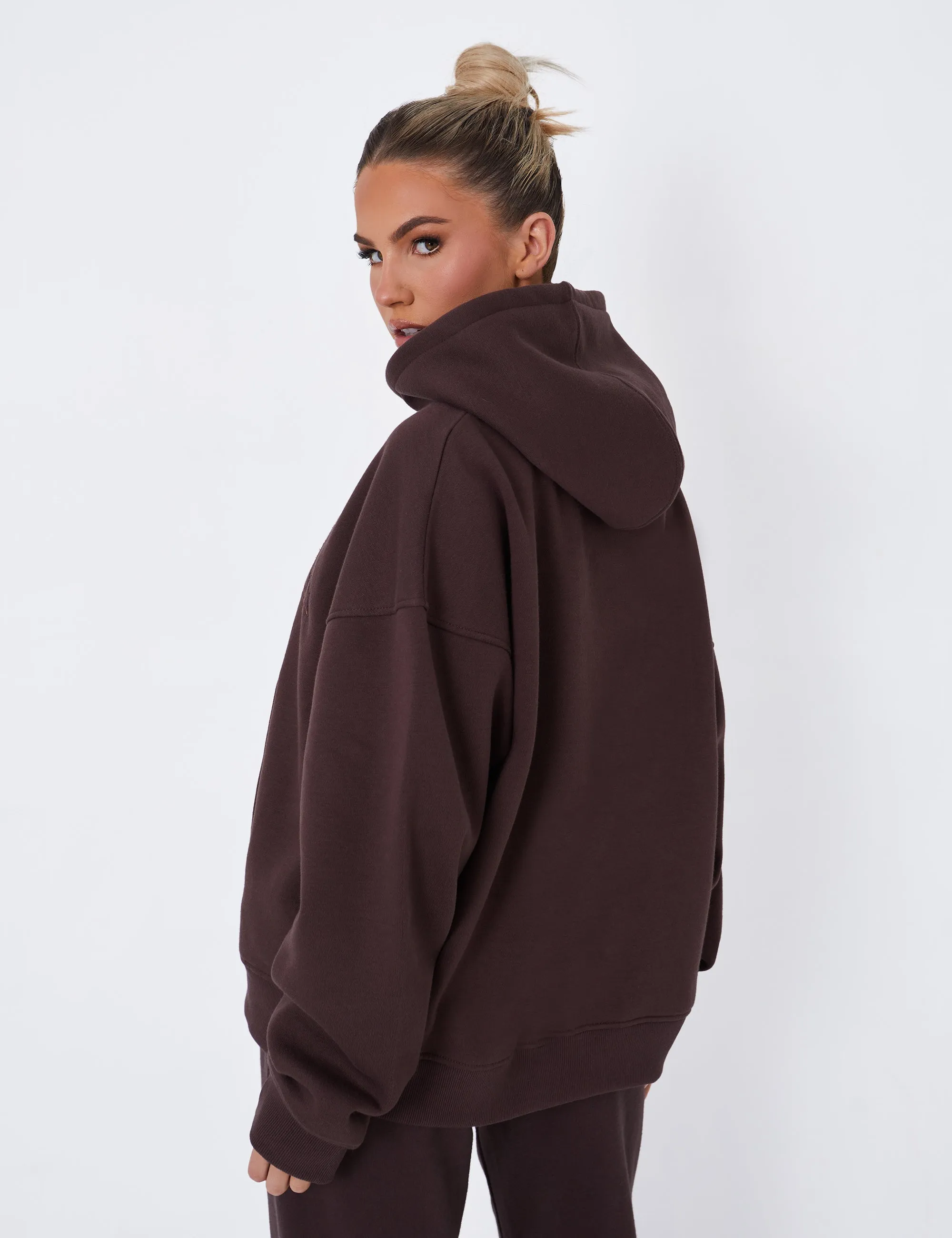 Kaiia Slogan Oversized Hoodie Mocha sold by Public Desire product image thumbnail 3