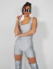 Second Skin Square Neck Unitard Grey sold by Public Desire