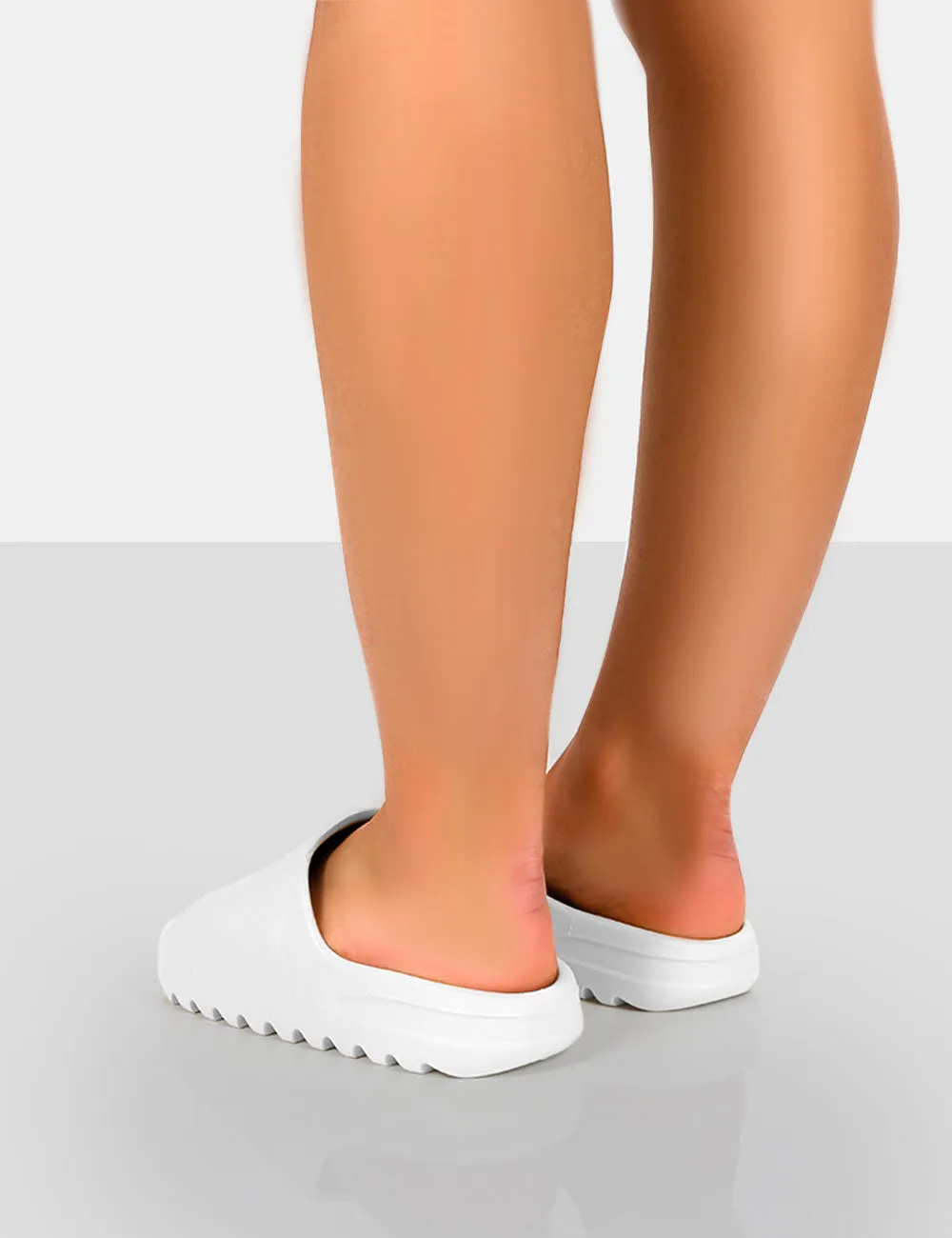 Brady White Rubber Flat Slider Sandals sold by Public Desire product image thumbnail 2