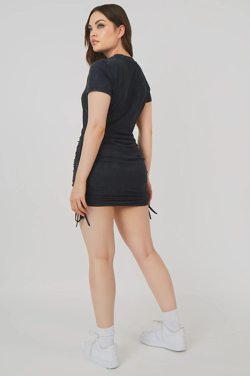 Bodycon Mini T Shirt Dress Acid Wash sold by Public Desire product image thumbnail 4