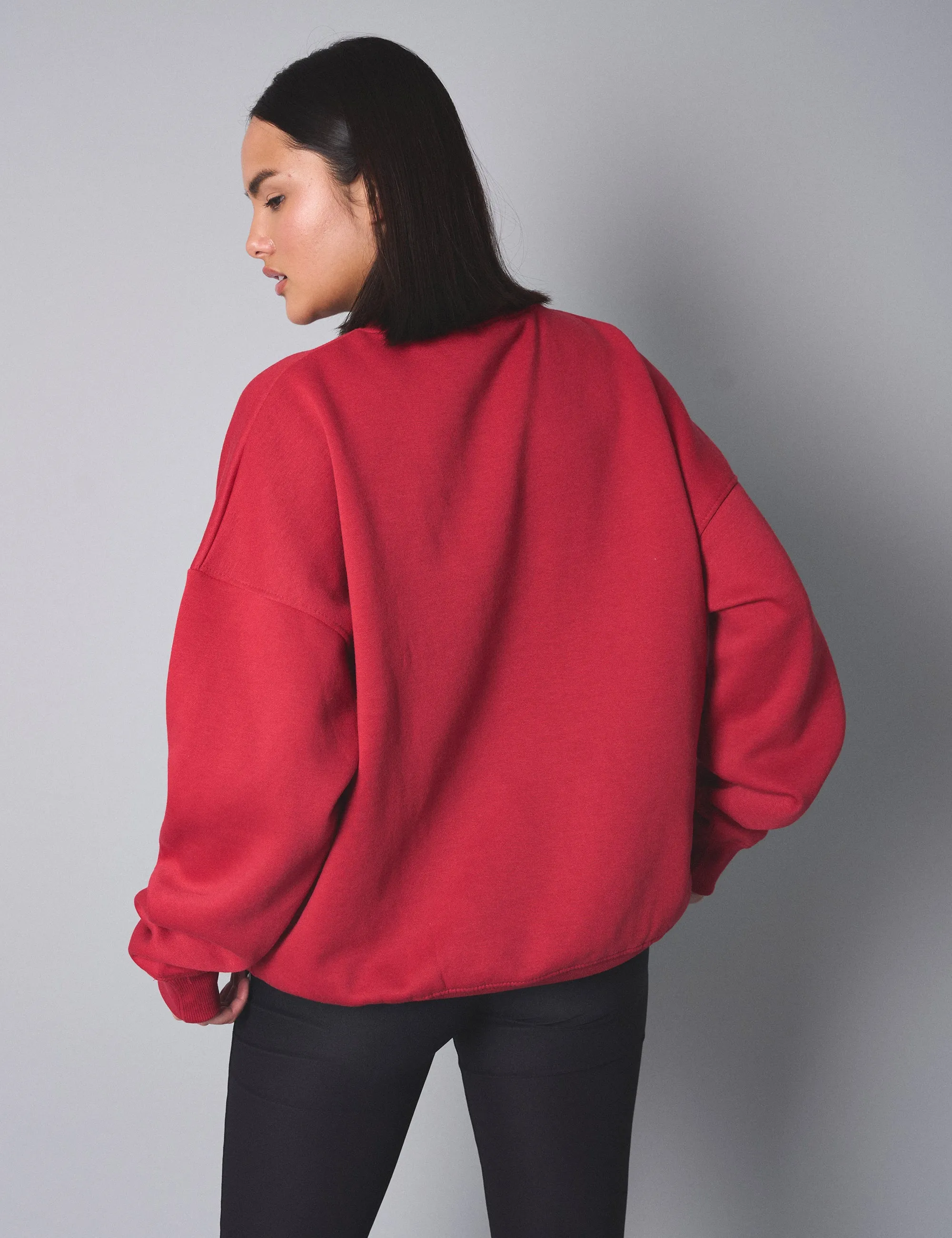 Kaiia Sport Oversized Sweatshirt Cherry Red sold by Public Desire product image thumbnail 2