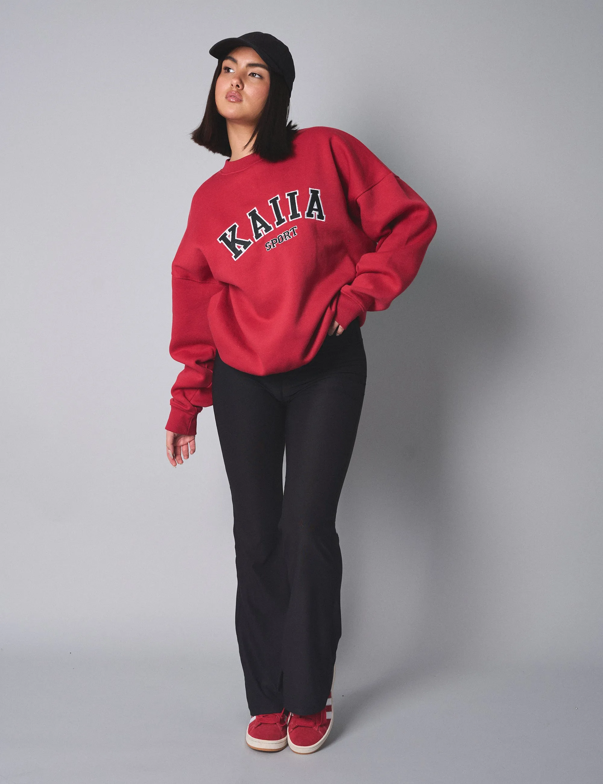 Kaiia Sport Oversized Sweatshirt Cherry Red sold by Public Desire product image thumbnail 3