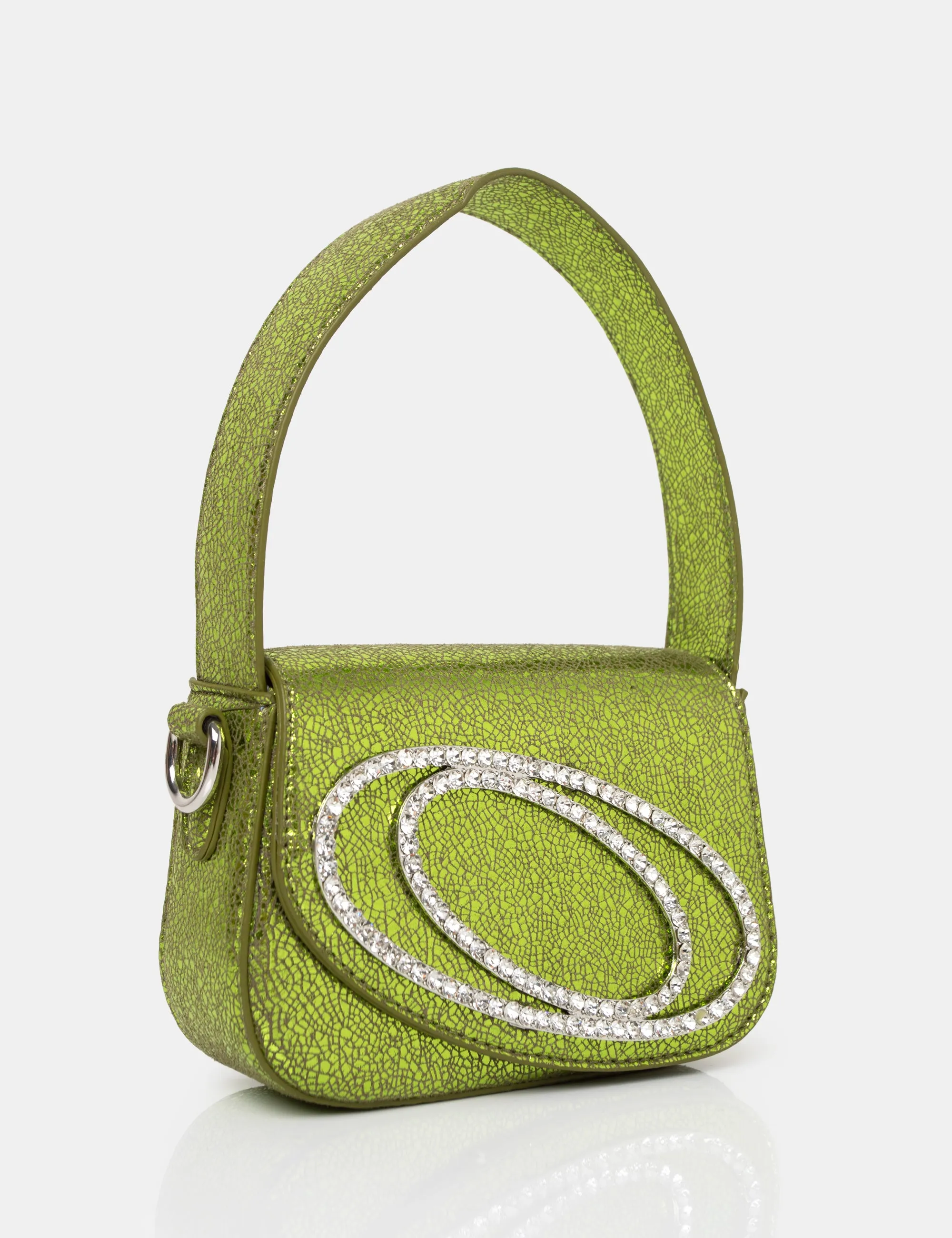 The Tonic Cracked Lime Pu Diamante Mini Grab Bag sold by Public Desire product image thumbnail 2