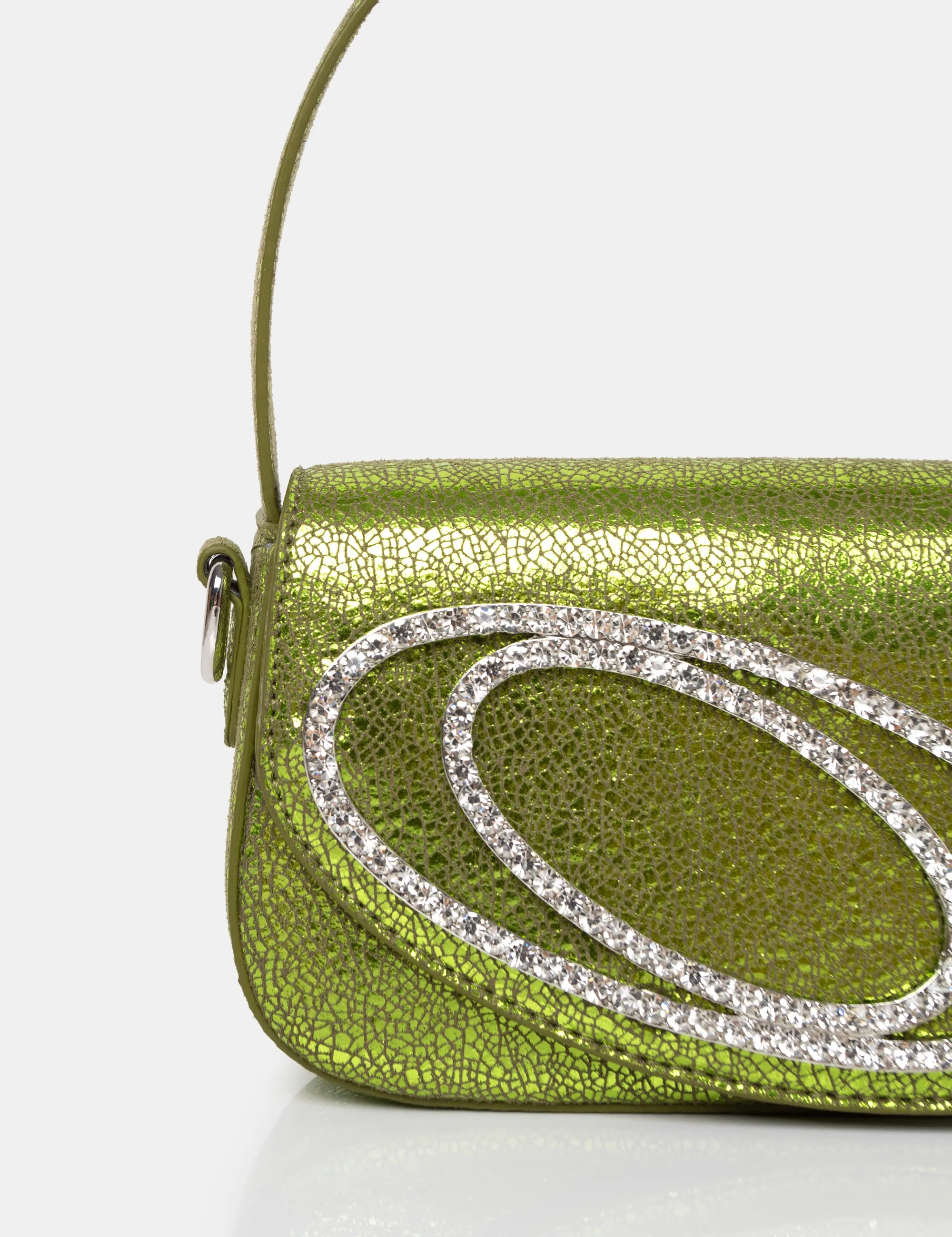 The Tonic Cracked Lime Pu Diamante Mini Grab Bag sold by Public Desire product image thumbnail 3